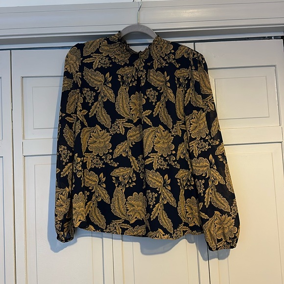 J. Crew Tops - Long sleeve mock neck blouse from j crew